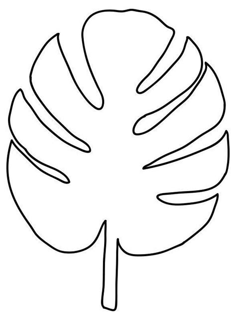 printable tropical leaf template molde folhas modelos de flor de
