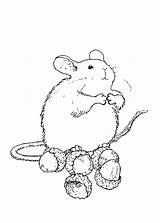 Muizen Mice Maus Souris Colorare Muis Ausmalbilder Coloriages Malvorlage Dieren Mewarnai Topi Tikus Animasi Animate Eet Bergerak Eikeltjes Printable Topo sketch template