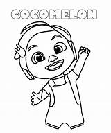 Cocomelon Melon Coco Coloringonly Coloringgames sketch template