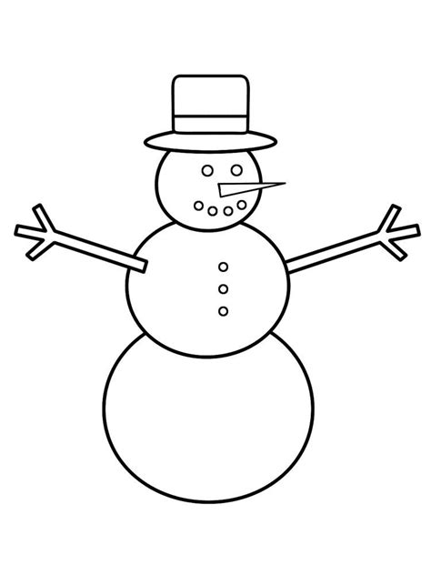 snowman coloring page  preschool     collection