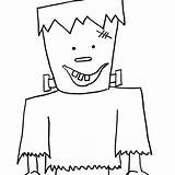 Frankenstein Coloring Pages Smiling Halloween Printable Print Getcolorings Colorin Color sketch template