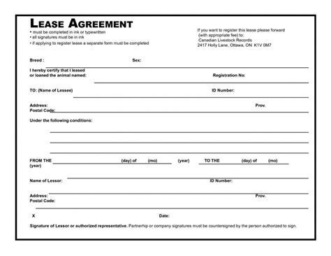 sample  pasture lease agreement template