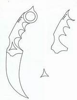 Knife Karambit Cuchillos Plantillas Messer Butterfly Instructables Go Kunai Faca Facas Artesanales Naruto Molde Ler Szkic Knive sketch template
