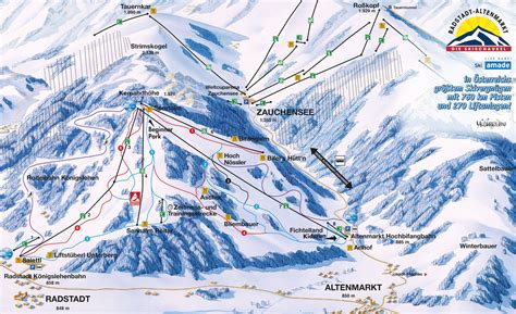 flachau skigebied kaart kaart