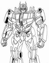 Optimus Prime Coloring Pages Printable Transformers Movie Getcolorings Color Print sketch template