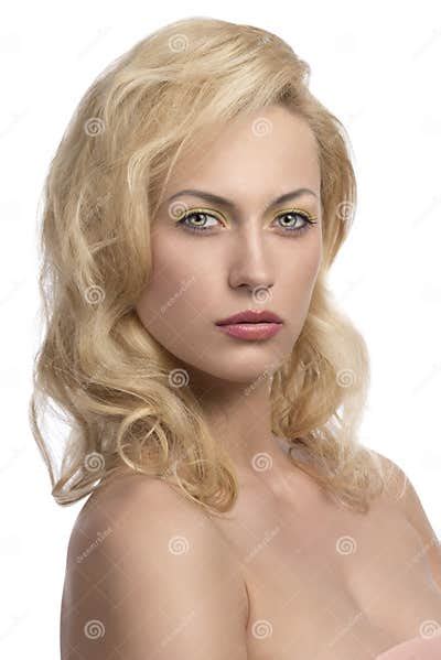 Fille Blonde Sexy En Portrait En Gros Plan Photo Stock Image Du Yeux