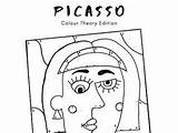 Picasso Numbers Colour Sheet Activity Color sketch template