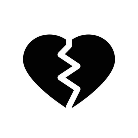 broken heart emoji black  white aboutmorningtoon
