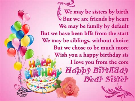 happy birthday dear sister smitcreationcom