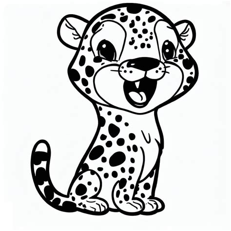 baby cheetah coloring page  print  color