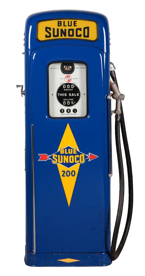 lot detail restored wayne  sunoco gas pump