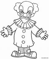 Clown Coloring Pages Scary Printable Evil Goosebumps Killer Girl Drawing Face Joker Kids Draw Print Clowns Color Juggling Cool2bkids Simple sketch template