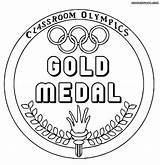 Medal Medals Getdrawings Olympics sketch template