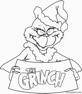 printable christmas coloring pages  grinch coloring pages