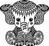 Mandala Elephant Drawing Designs Doodle Lesson Coloring Cute Pages Simple Drawings Choose Board sketch template