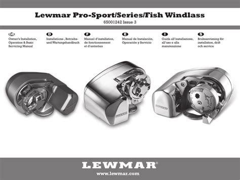 lewmar pro sportseriesfish windlass manualzz