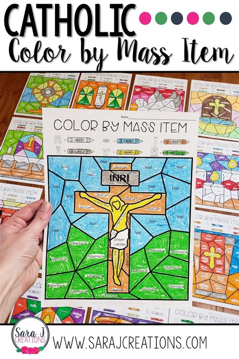 catholic color  mass item coloring pages sara  creations