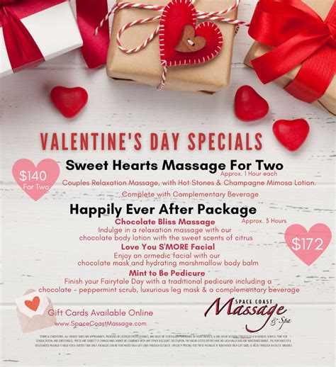 Valentines Day Spa Specials For Two At Space Coast Massage