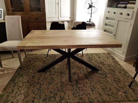 Tavolo industrial allungabile in vendita in arredamento e casalinghi: Tavolo in legno rettangolare Tavolo industrial design base ferro legno