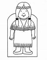 Coloring Indian Pages Native American Girl Kids Thanksgiving Indians Cherokee Drawing Printable Woman Color Print Dolls Warrior Adults Getdrawings Fresh sketch template