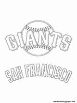 Giants Coloring Francisco San Baseball Logo Pages Mlb Clipart Printable 49ers Drawing Nfl Sport Print Sf Logos Padres Sports Color sketch template