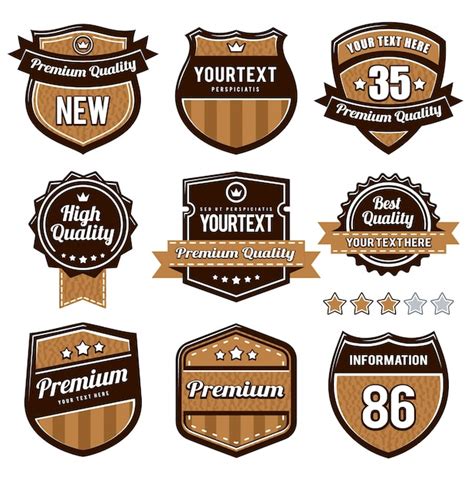 vector vintage badge collection