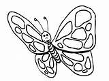 Butterfly Coloring Pages Kids Color Print Butterflies Wings Round Patterns sketch template