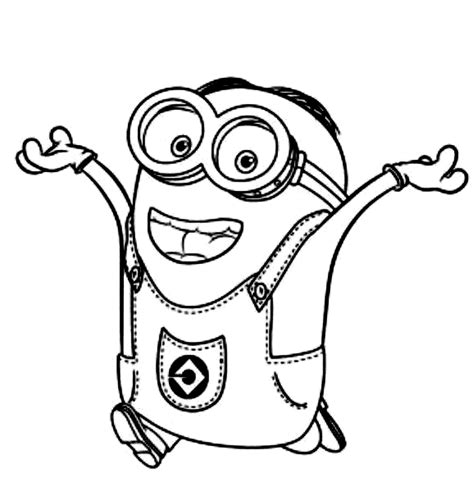 minion stuart running coloring page  printable coloring pages