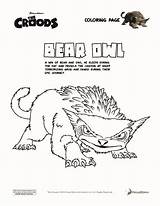 Croods Bear Coloring Hellokids Publicado Drucken Ausdrucken Anmalen sketch template