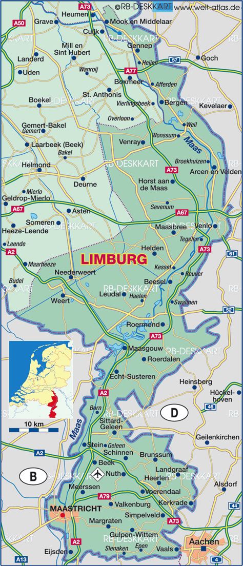 map  limburg state section  netherlands welt atlasde