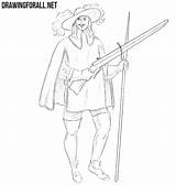 Musketeer Draw Drawing Drawingforall sketch template