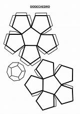 Geometricas Armar Cuerpos Geometricos Geometrica Nombres Icosaedro Dodecaedro sketch template