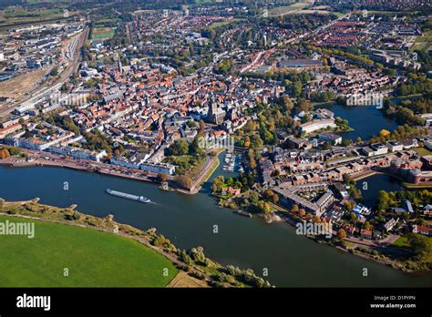 netherlands doesburg fortified city  ijssel river aerial stock photo alamy