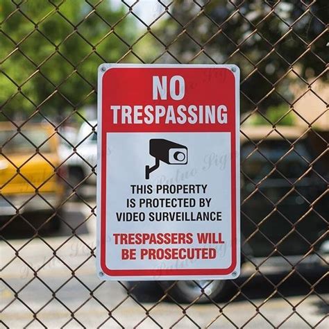 no trespassing signs video surveillance signs warning