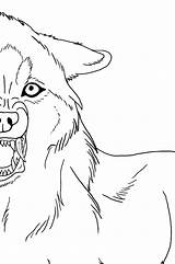 Line Wolf Snarling Paint Ms Deviantart Drawings sketch template