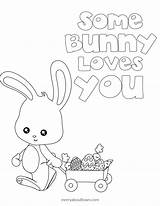 Coloring Easter Pages Printable Bunny Loves Some sketch template