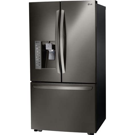 lg 31 7 cu ft french door refrigerator premium black stainless steel