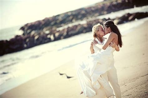 lesbian wedding on the beach exactly the same kind of wedding want to have wedding