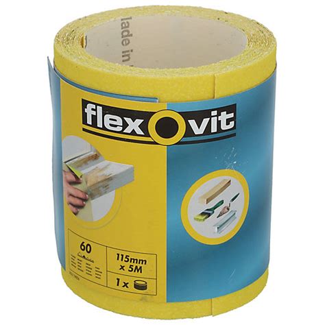 flexovit  grit coarse sanding roll   mm wickescouk