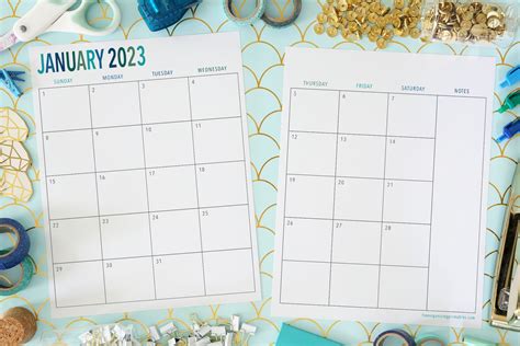 printable  page blank monthly calendar