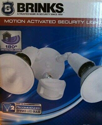 brinks  degree  head motion activated security light model  ebay