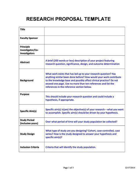 choose   research proposal templates examples