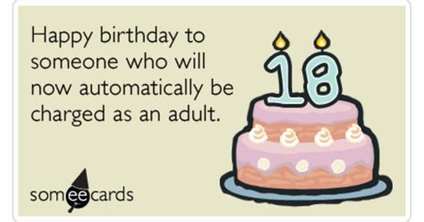 Eighteen Charged Adult Birthday Funny Ecard Birthday Ecard