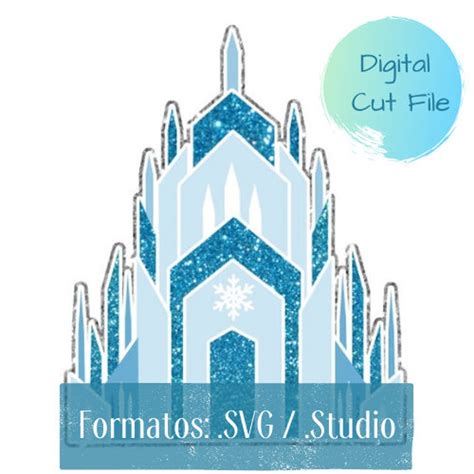 frozen castle cricut space design format  studio format etsy