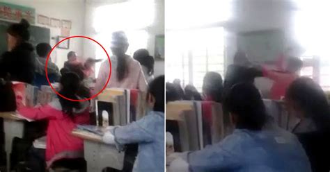 caught on camera teacher throws teenager to ground and slams her into