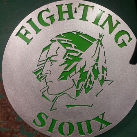 fighting sioux university  north dakota grand forks vintage flare aluminum signs accent