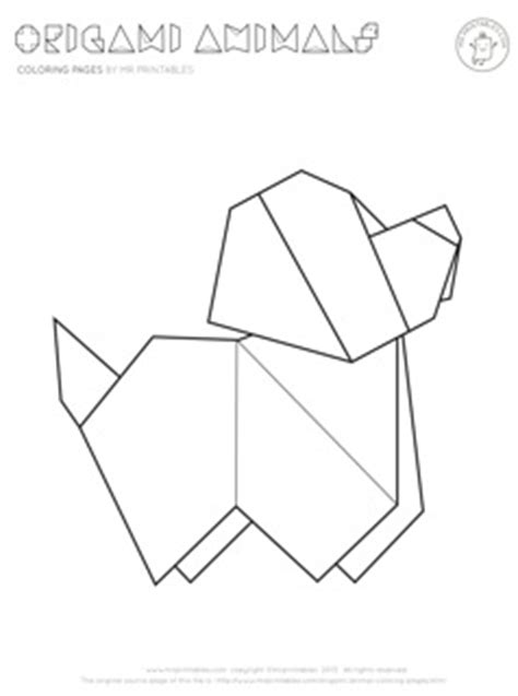 origami animal coloring pages  printables