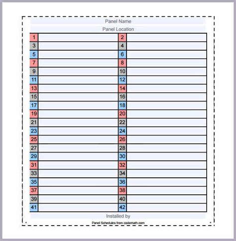 electrical panel label template excel printable label templates