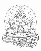 Coloring Christmas Pages Snow Globe Sheet Kids Printable Sheets Merry Drawing Choose Board Book sketch template