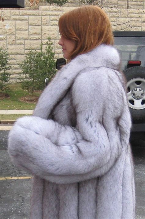 Blue Fox Fur Coat